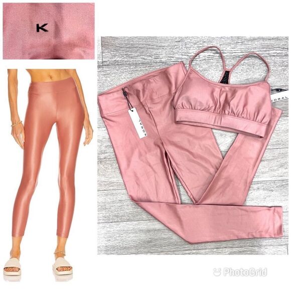 KORAL Infinity High Rise Bra Legging Set In Sand - Picture 1 of 6